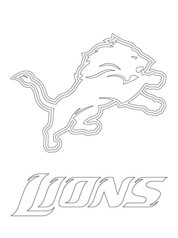 Detroit Lions Logo  Coloring Page